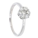 9ct White Gold Diamond Cluster Ring by Anya Belle