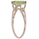 9ct Yellow Gold Cubic Zirconia and Peridot Solitaire Ring