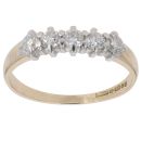 9ct Yellow Gold 0.50ct Brilliant Cut Diamond Five Stone Ring