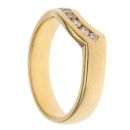 18ct Yellow Gold 0.20ct Diamond Wishbone Ring