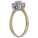 18ct Yellow Gold 0.70ct Brilliant Cut Diamond Cluster Ring