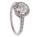 18ct White Gold 1.35ct Brilliant Cut Diamond Cluster Ring
