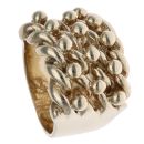9ct Yellow Gold Three Row Keeper Ring