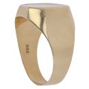 14ct Yellow Gold Octagon Patterned Signet Ring