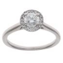 Platinum 0.65ct Brilliant Cut Diamond Cluster Ring