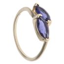 9ct Yellow Gold Lolite Two Stone Ring