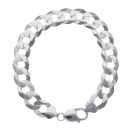 Silver Diamond Cut Curb Bracelet 8.5"