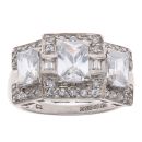 9ct White Gold Cubic Zirconia Three Stone Ring