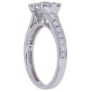 18ct White Gold 0.85ct Brilliant Cut Diamond Cluster Ring