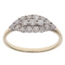 9ct Yellow Gold 0.40ct Brilliant Cut Diamond Cluster Ring