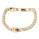 Children's 14ct Yellow Gold Monaco Train ID Classic Plain Lock Bracelet 5"