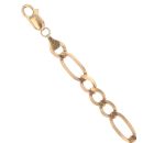 9ct Yellow Gold Figaro Bracelet 8"