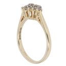 9ct Yellow Gold 0.25ct Brilliant Cut Diamond Cluster Ring