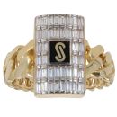 14ct Yellow Gold Monaco Classic Cubic Zirconia Cluster Ring