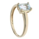 9ct Yellow Gold Aquamarine Solitaire Ring