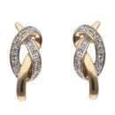 9ct Yellow Gold 0.10ct Diamond Fancy Stud Earrings