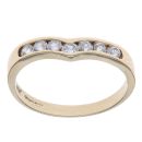 9ct Yellow Gold Cubic Zirconia Wishbone Ring