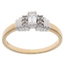 18ct Yellow Gold 0.28ct Millenium And Brilliant Cut Diamond Solitaire Ring