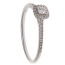 9ct White Gold 0.25ct Brilliant Cut Diamond Cluster Ring