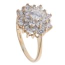 9ct Yellow Gold Cubic Zirconia Cluster Ring