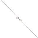 9ct White Gold 0.05ct Diamond and Sapphire Cross Pendant and Chain 18"