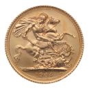 1964 Elizabeth II First Portrait UK Full Sovereign Coin