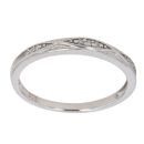 9ct White Gold 0.04ct Diamond Fancy Twist Ring