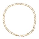 9ct Yellow Gold Flat Curb Bracelet 8"