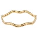 18ct Yellow Gold Double Wave Hinged Bangle