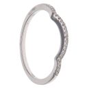 9ct White Gold 0.11ct Diamond Wishbone Ring