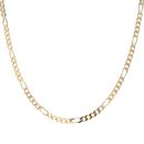 18ct Yellow and White Gold Figaro Chain 16"