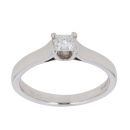 18ct White Gold 0.23ct Princess Cut Diamond Solitaire Ring