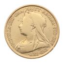 1895 Victoria Old Head UK Half Sovereign Coin