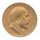 1908 Edward VII Large Head UK Half Sovereign Coin