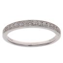 14ct White Gold 0.15ct Diamond Half Eternity Ring