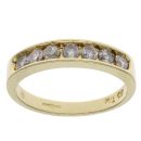 18ct Yellow Gold 0.50ct Brilliant Cut Diamond Half Eternity Ring