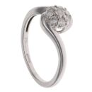 9ct White Gold 0.25ct Brilliant Cut Diamond Cluster Ring