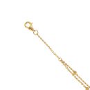 22ct Yellow Gold Duo Strand Beaded Bracelet 7"