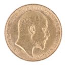 1909 Edward VII Large Head UK Half Sovereign Coin