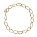 9ct Yellow Gold Albert Bracelet 9"