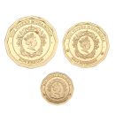 2017 The Twelve-Sided Tristan Da Cunha Sovereign Series Coin Set of 3 Proof Boxed