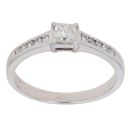 18ct White Gold 0.55ct Princess Cut Diamond Solitaire Ring