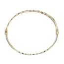 9ct Yellow and White Gold Hinged Wave Bangle