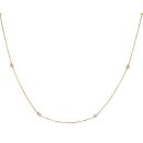 22ct Yellow and White Gold Slash Bead Chain 16"
