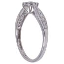 9ct White Gold 0.25ct Brilliant Cut Diamond Cluster Ring