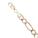 9ct Yellow Gold Figaro Bracelet 8"