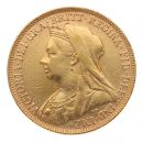 1896 Victoria Old Head UK Full Sovereign Coin