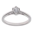 9ct White Gold 0.25ct Brilliant Cut Diamond Solitaire Ring