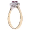 18ct Yellow Gold 0.35ct Diamond And Ruby Cluster Ring