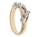 18ct Yellow And White Gold 0.05ct Diamond Clogau Ring